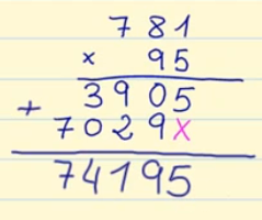 Paso 3 multiplicación de 2 cifras