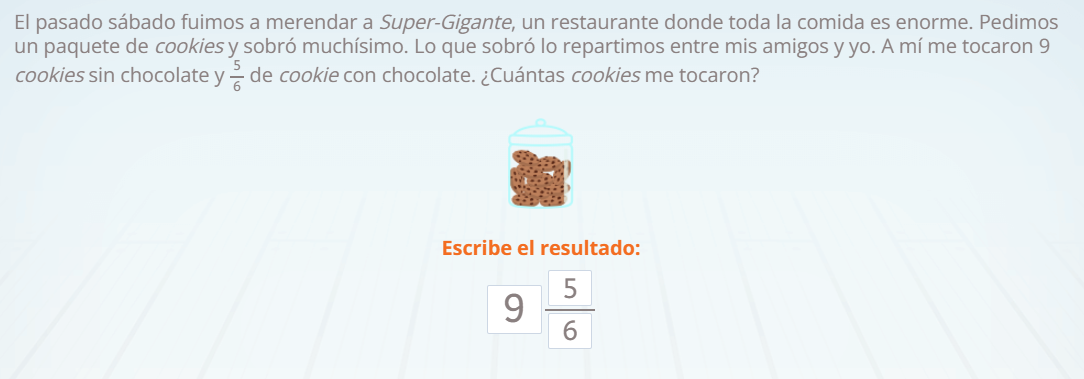 Problemas de fracciones en Smartick Matemáticas