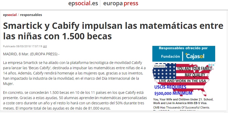 Becas Smartick Cabify