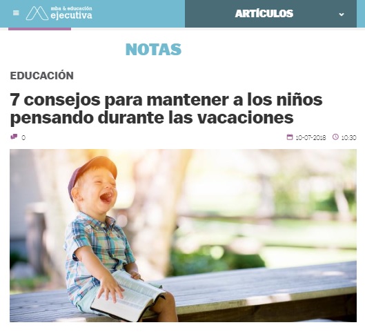 7 consejos para mantener a los niños pensando durante las vacaciones