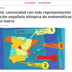 Mapa de alumnos excelentes en matemáticas de España