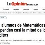 Los alumnos murcianos muestran dificultades con las matemáticas