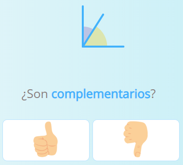 Actividad sobre ángulos complementarios