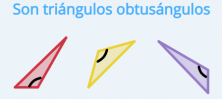 Ejemplos de triángulos obtusángulos