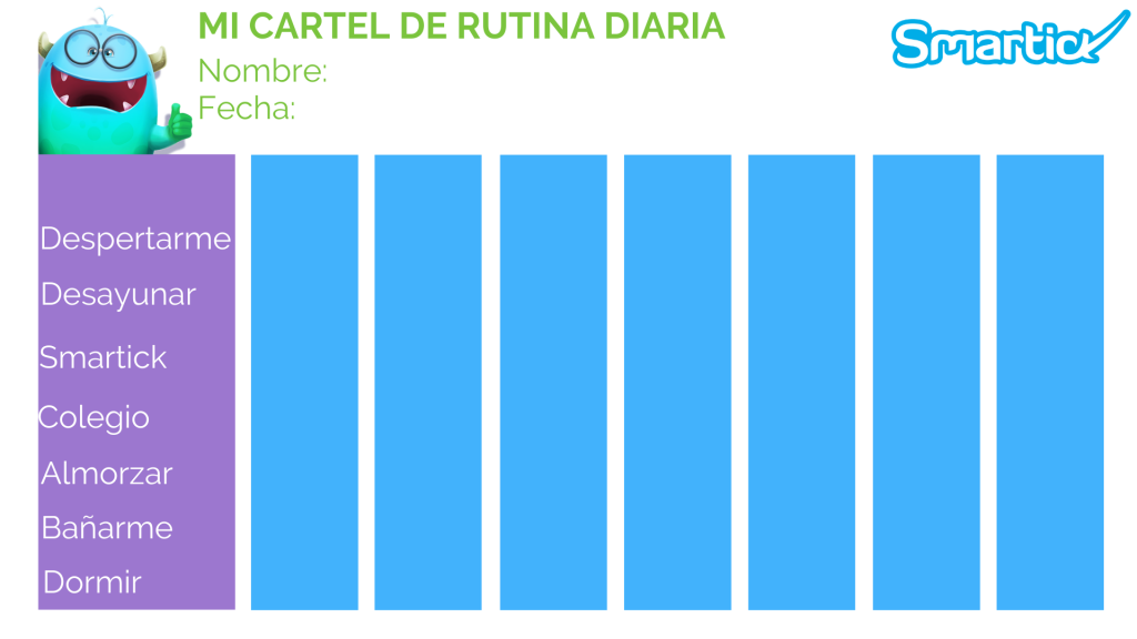 Imprimible rutina diaria