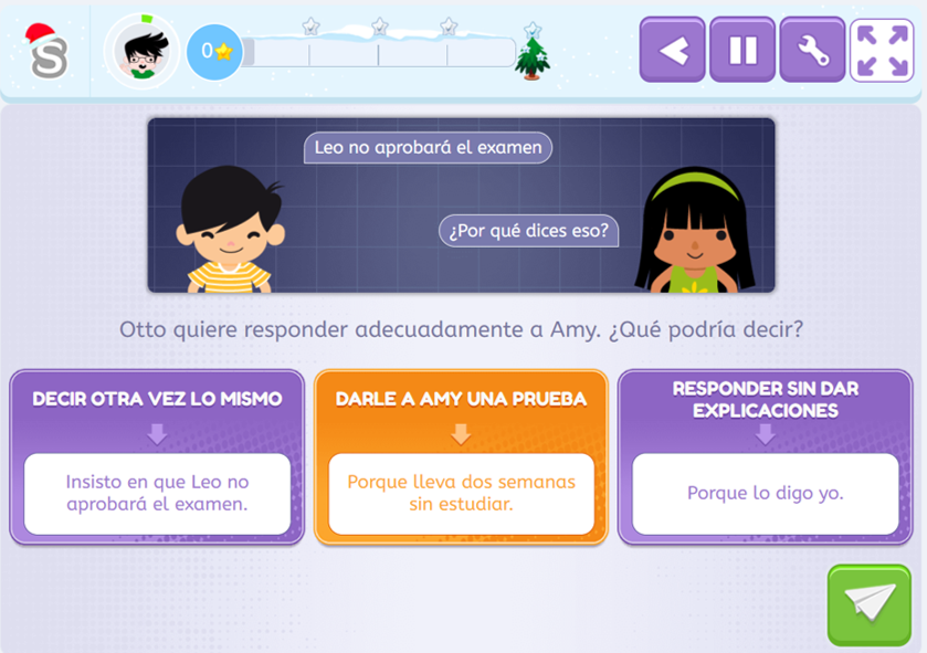 Ejercicio de Smartick en el que trabajamos cómo comportarse ante una afirmación cuya verdad no conocemos, para evitar los sesgos cognitivos.