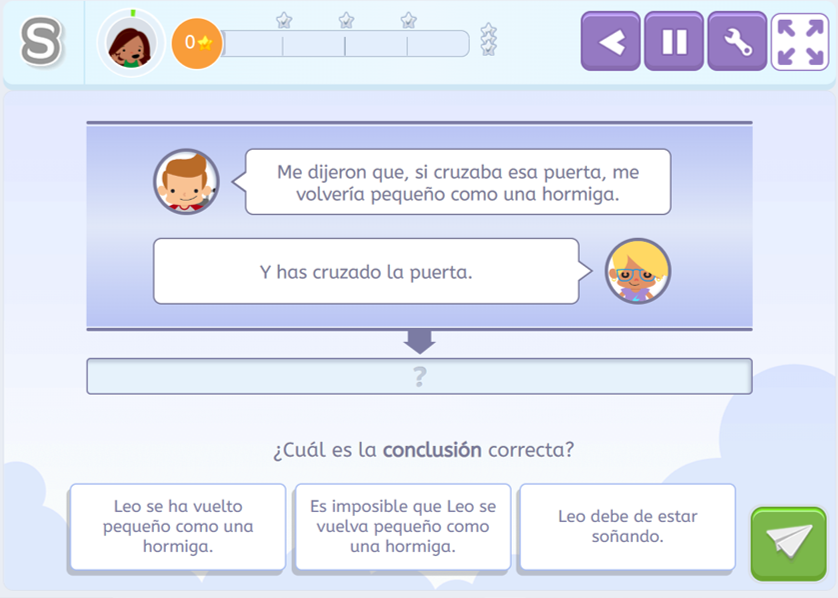 Ejercicio de Smartick Thinking.