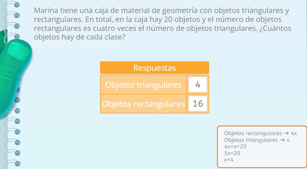 Problemas de ecuaciones de Smartick Matemáticas para encontrar el valor numérico