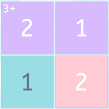 Imagen de un rompecabezas numérico de 2x2 resuelto.