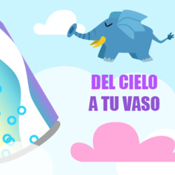 Persuasión en la publicidad. Anuncio de bebida energética con un elefante volador que dice: Del cielo a tu vaso