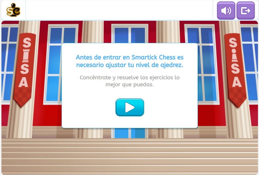 Prueba de nivel en Smartick Chess. Aprender a jugar al ajedrez.