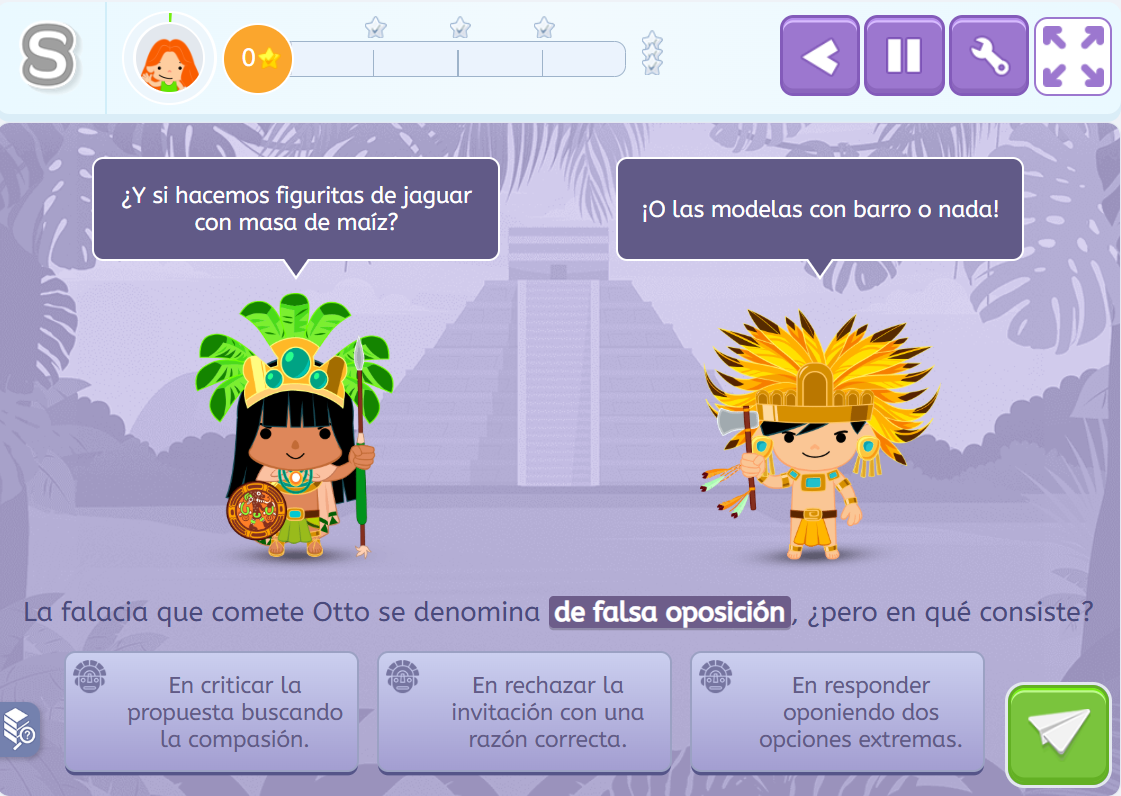 Sentido crítico. Ejercicio de Smartick Thinking para trabajar la falacia de falsa oposición.