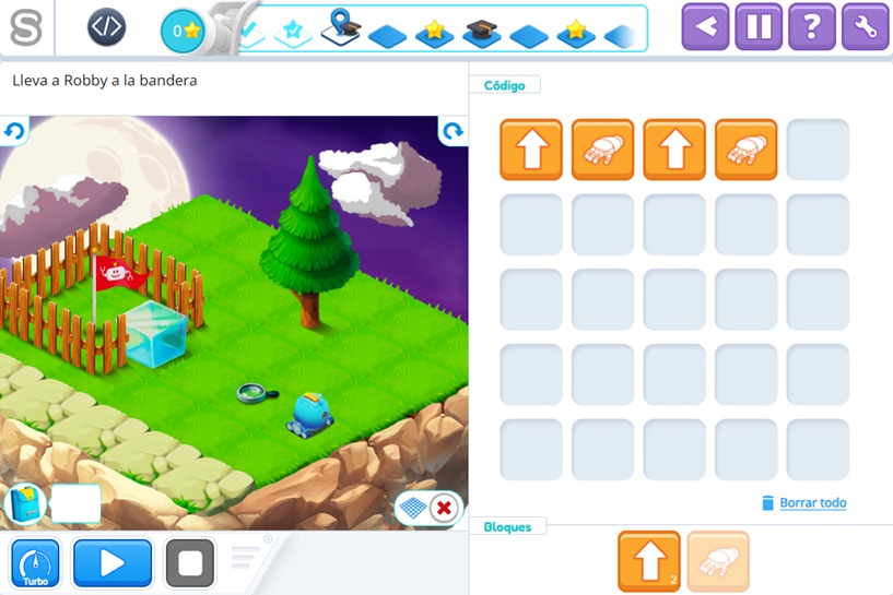 Ejercicio de Smartick Coding. Programación por bloques.