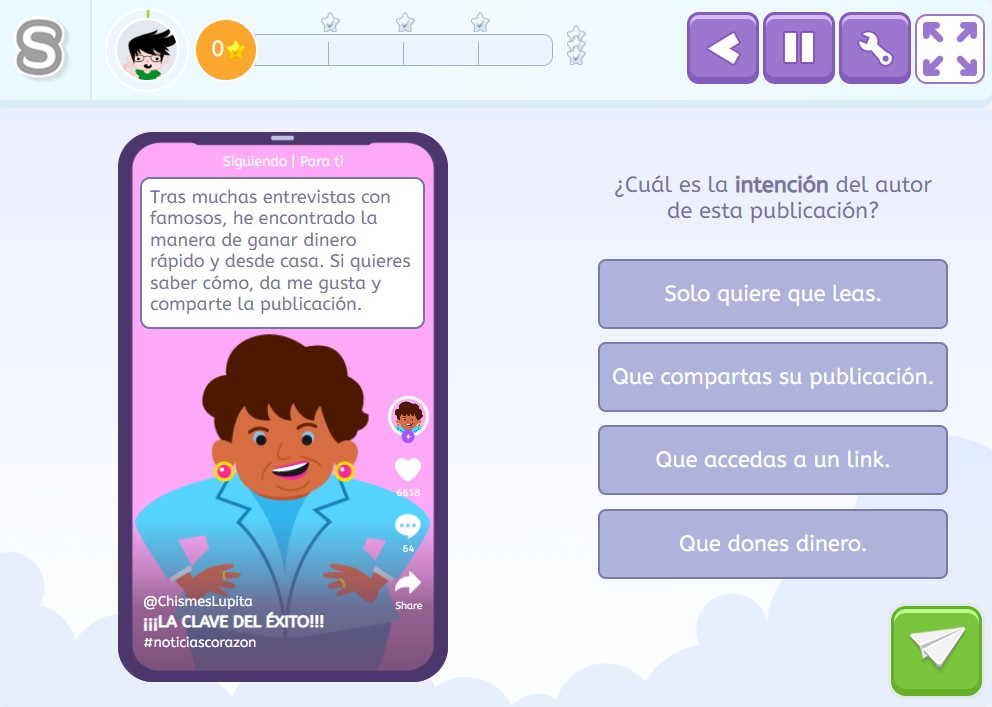 Ejercicio de pensamiento crítico y habilidades digitales