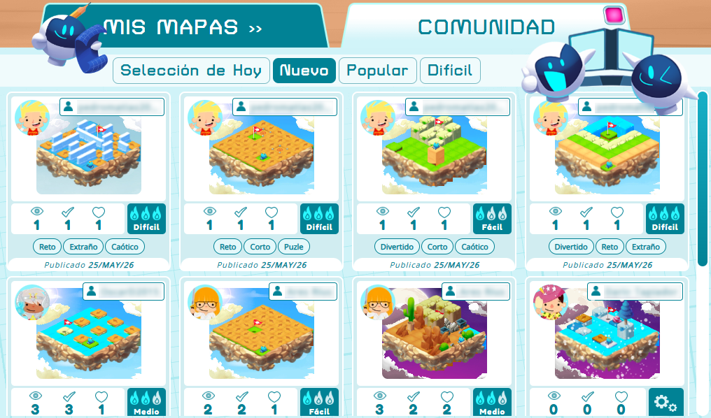 Listados del Taller. Herramienta de diseño en Smartick Coding.