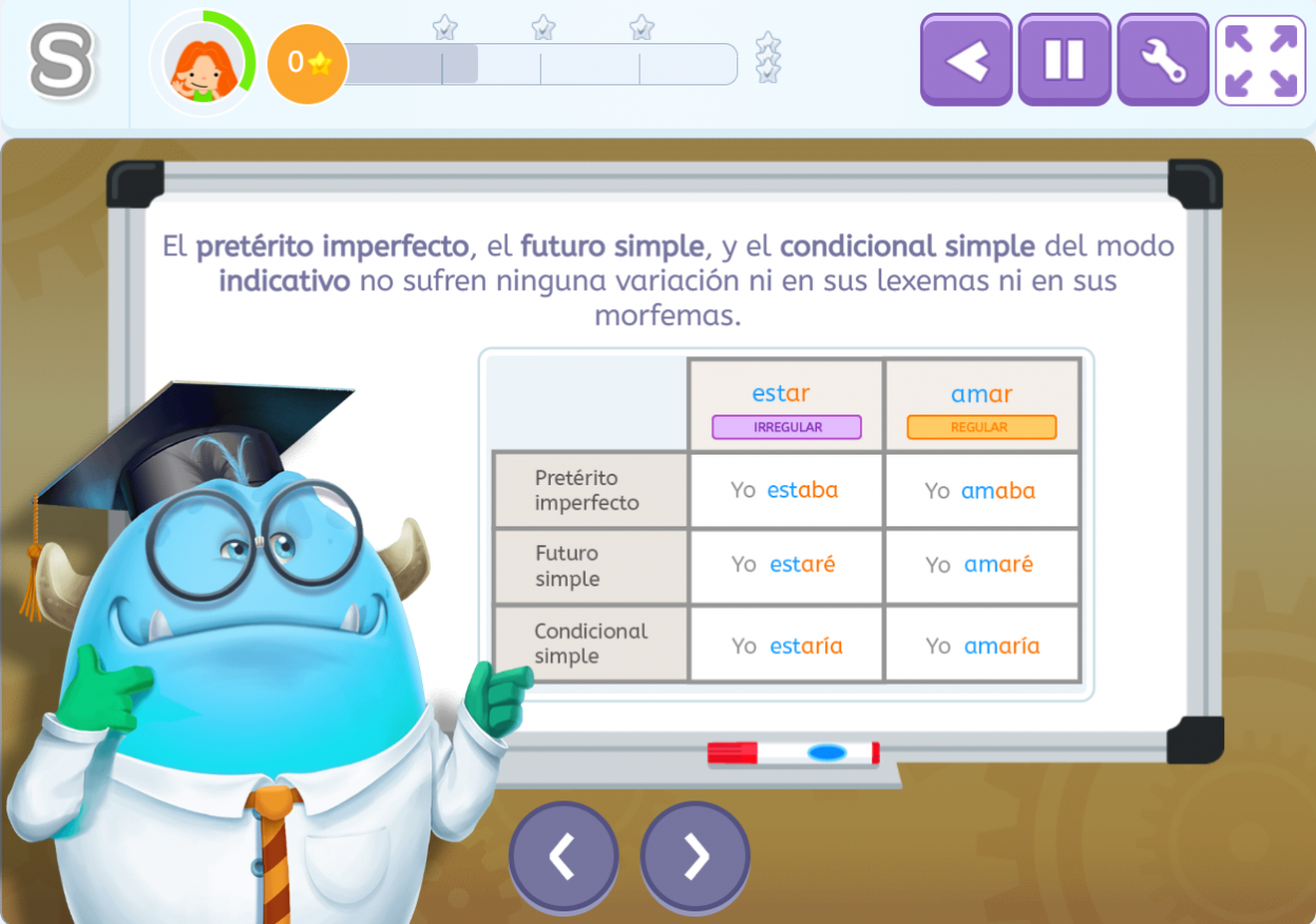 ejercicos guiado verbos irregulares