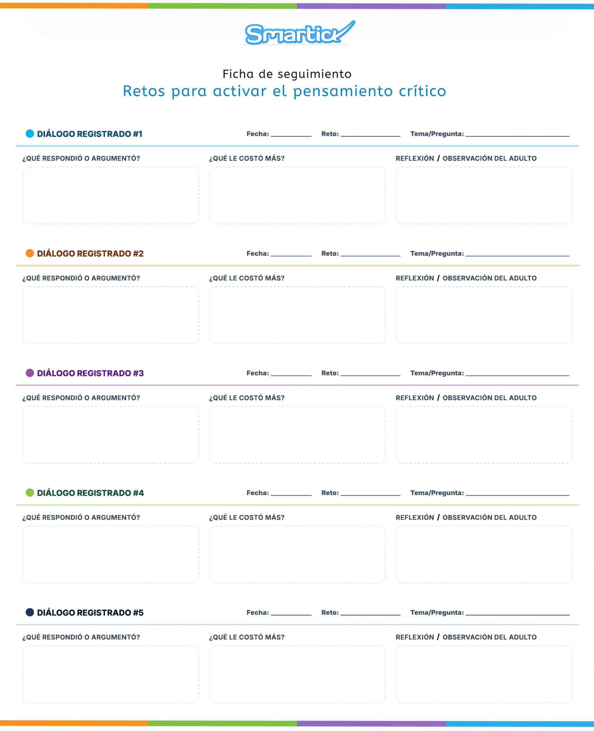 Ficha retos para activar el pensamiento crítico 