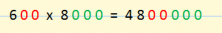 multiplicaciones de números seguidos de cero