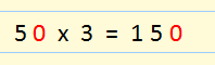 multiplicaciones de números seguidos de cero