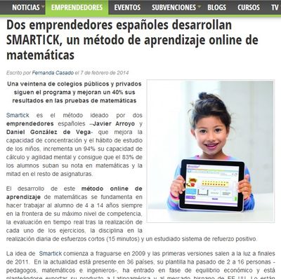 Smartick en El Periódico del Emprendedor