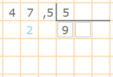 División de un decimal entre un natural entre 1 cifra - 2