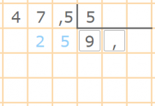 División de un decimal entre un natural entre 1 cifra - 3