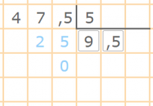 División de un decimal entre un natural entre 1 cifra - 4