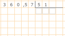 División de un decimal entre un natural entre 2 cifra - 1