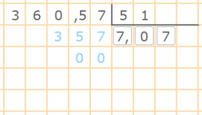 División de un decimal entre un natural entre 2 cifra - 4