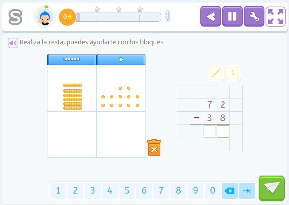 resta con llevada