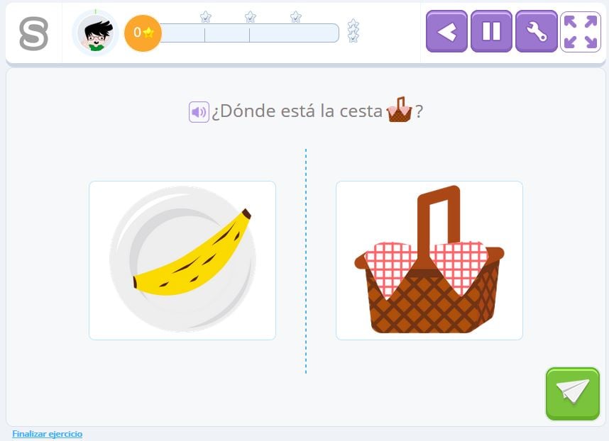 Actividad para trabajar los conceptos de izquierda y derecha en Smartick