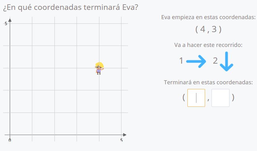 Ejercicio de coordenadas ayuda numérica en el primer cuadrante