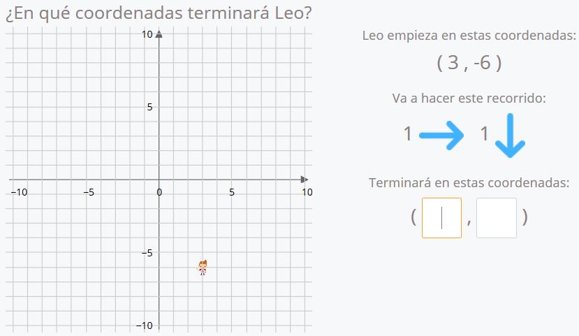 Ejercicios de coordenadas todos los cuadrantes