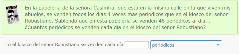 problemas de cuarto de primaria