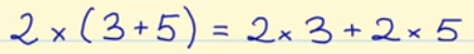 propiedad distributiva de la multiplicación